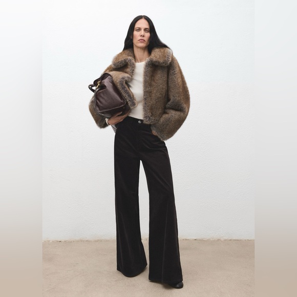 NWT MANGO Wide Leg Corduroy Jeans Sz 2 - Picture 3 of 4